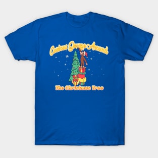 Curious George Around The Christmas Tree T-Shirt